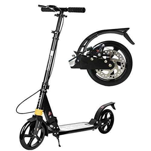 Scooter : Scooter for Teenagers Outdoor Riding Portable Scooter-Foldable Adult Kick Scooter with Hand Disc Brake, Big Wheels Dual Suspension Kick Scooter for Commuting, Adjustable Height - Supports 330Lbs, White