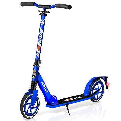 Scooter : Scooter – Scooter for Teenager – Kick Scooter – 2 Wheel Scooter with Adjustable T-Bar Handlebar – Folding Adult Kick Scooter with Alloy Anti-Slip Deck – Scooter with 8” Smooth Gliding Wheels by Hurtle
