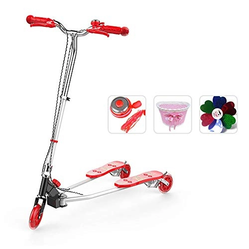 Scooter : Scooters for Kids Scooters for Adults Scooter Bars, Adult Scooter, Scooter Wheels, Kick Folding Frog Kick Scoooter with Flashing Wheel, Adjustable T-Bar Drifting for 110-150Cm Height, 100Kg Load, Non-Elec