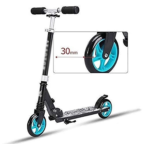 Scooter : Scooters for Kids Scooters for Adults Scooter Bars, Adult Scooter, Scooter Wheels, Kick Folding Kick with Adjustable Handle Grip, Black Shaock Absorption with Pu Wheel and Rear Brake, 220Lbs Capacity