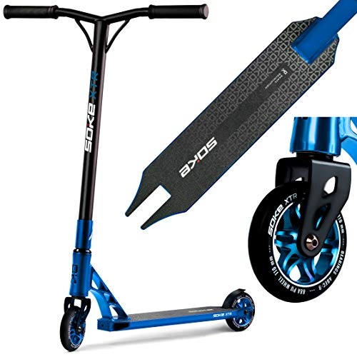 Scooter : SOKE Stunt Scooter XTR Kick Scooter ABEC 9 Ball Bearing Scooter for Adults and Children Blue