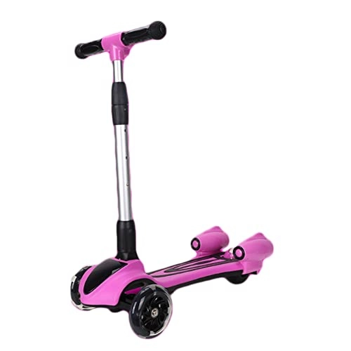 Scooter : Spray Music Scooter, Lighted Wheels, Spray Lights, Sturdy Steering Handlebar, Stable Board, Adjustable Height Foldable Design (Color : D)