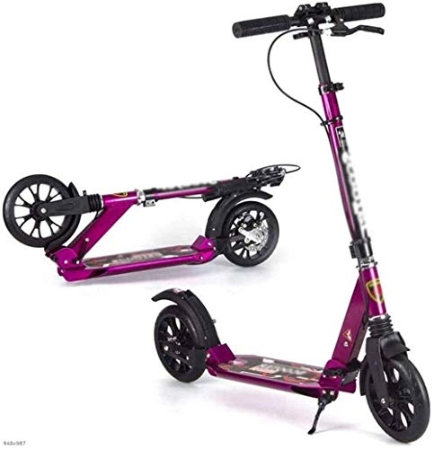 Scooter : Stunt Scooters Outdoor Riding Portable Adult Kick Scooter With Big Wheels Hand Disc Brake, Folding Dual Suspension Commuter Scooters, Purple
