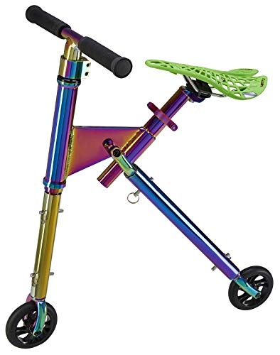 Scooter : Team Dogz Tricksta Hybrid Scooter - Rainbow Neochrome