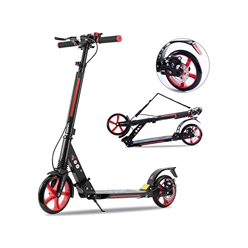 Scooter : TENBOOM Children's 10 Years Scooter Adult 2 Brakes Wheels 200 mm Aluminium Scooter City Scooter Children Height Adjustable