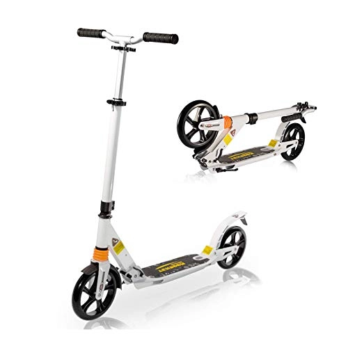Scooter : TENBOOM Scooter for Kids Ages 8-12 and Adults with Dual Suspension, Large Wheels Folding Adjustable Kick Micro Adult Scooter, Rear Brake, Free Carry Strap