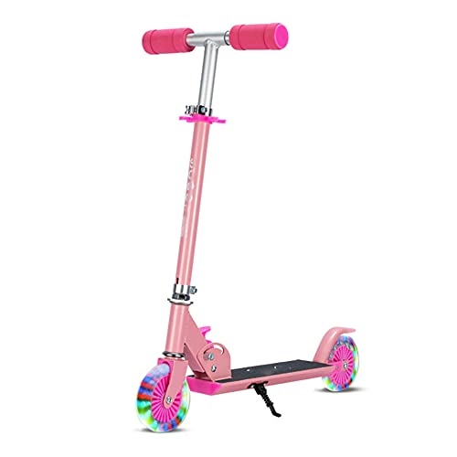 Scooter : Two-Wheel Foldable Scooter, Aluminum Alloy Rod, Foldable, 4-Speed Adjustable Height, with Shock-Absorbing PU Wheels That can Bear 50KG -B / D