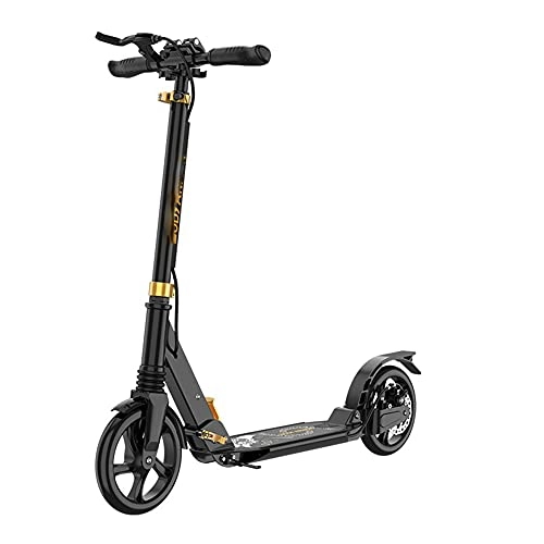 Scooter : Two-Wheeled Scooter, Suitable for Teenagers and Adults Over 12 Years Old, PU Suspension Wheels, Foldable, Four-Speed Adjustable, Double Brakes, Maximum Weight 150 kg -B / B