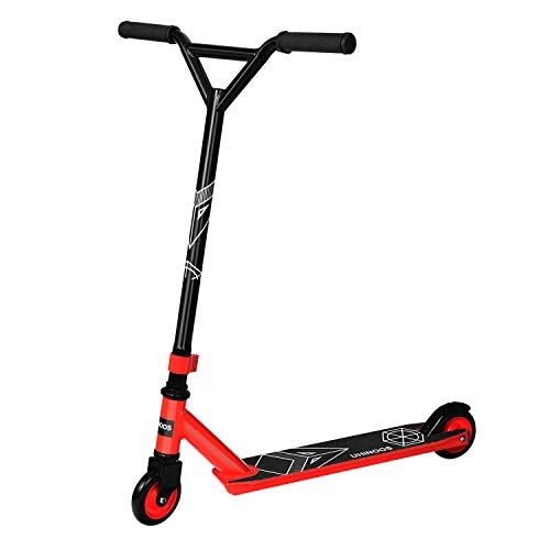 Scooter : UHINOOS Pro Stunt Scooter, Aluminum Trick Scooter Freestyle Kick Scooter for Teenagers, Beginner… (Black&Red)