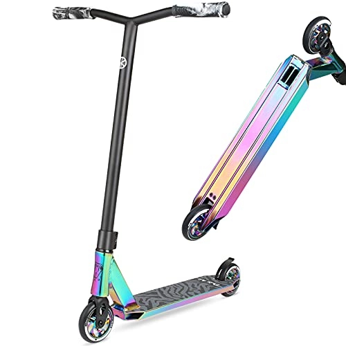 Scooter : VOKUL BIZT K1 Pro Scooter - Stunt Scooters for Kids 7 Years and Up, Beginner to Intermediate Tricks Freestyle Scooters with 110MM Alloy Wheels (Neo)