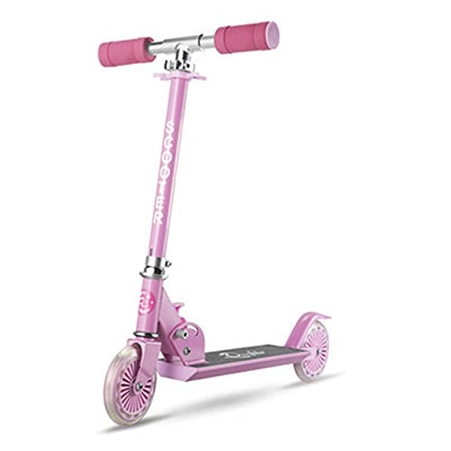 Scooter : WanuigH Children's Scooters Aluminum Alloy Scooter Adjustable Children Scooter Folding Children's Scooter Best Gifts For Boys And Girls Convenient and Practical (Color : Pink, Size : 64x28.5x60cm)