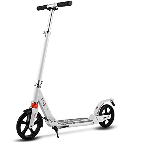 Scooter : WeSkate Scooter for Adults, Teens, Folding Adult Scooter, Adjustable T-Bar Handlebar, Lightweight Alloy Deck, Dual Suspension System, Adults 220LBS Max Load