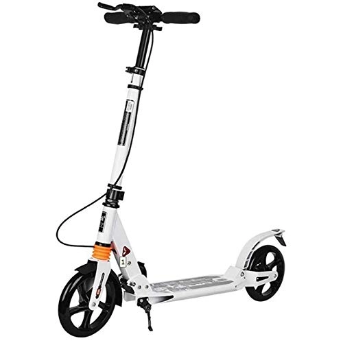 Scooter : WJJ Folding Scooter for Kids Outdoor Riding Portable Scooter-Adult Kick Scooter with Front Hand Brake, Big Wheels Dual Suspension Commuter Scooter Foldable, Adjustable Height, Supports 330 Lbs