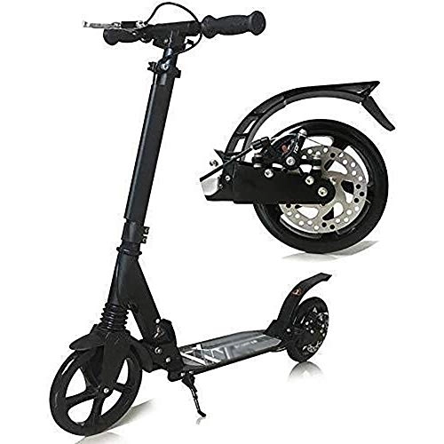 Scooter : WJJ Folding Scooter for Kids Scooter Bars, Adult Scooter, Scooter Wheels, Kick Adjustable Adult with Big Wheel and Handlebar, Non-Electric Shock Absorbing Kickwith Disc and Hand Brake, 150Kg Load