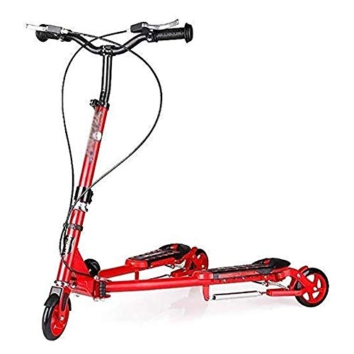 Scooter : WJJ Folding Scooter for Kids Scooter Bars, Adult Scooter, Scooter Wheels, Kick Fast Folding Toddler for 5-12Yr Boy / Girl, Pu Wheel Adjustable Height Kick with Double Rear Brake, Max Load 100Kg