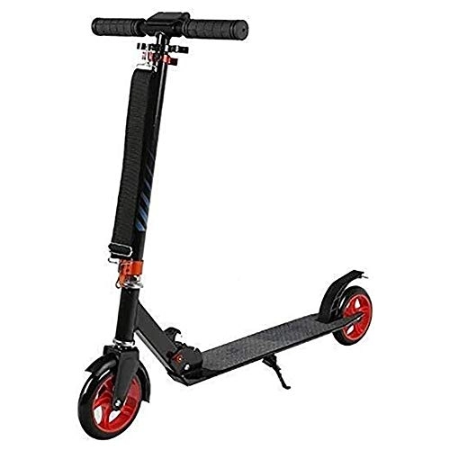 Scooter : WJJ Folding Scooter for Kids Scooter Bars, Adult Scooter, Scooter Wheels, Kick Folding for Teen / Adult, Shock Absorbing Adjustable Kick with Rear Brake and Foot Support, Pu Flashing Wheel, 100Kg Load