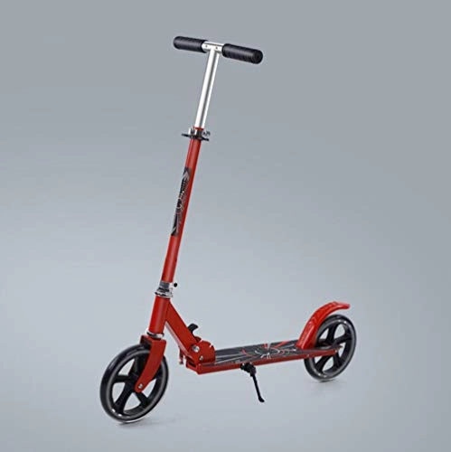 Scooter : WTTO Kick Scooter, Folding Scooters for adults Non-slip tray Height adjustable City Scooter 20cm Wheel And practical choice for any teen or adult, Red