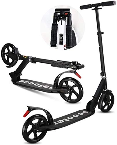 Scooter : XBSLJ Kick Scooter, Kids Scooter Folding Scooters with Big Wheels Adjustable T-Bar for Big Kids Boys Girls-Black