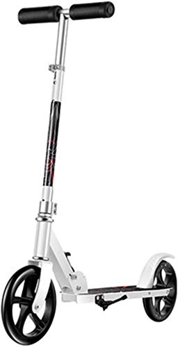 Scooter : XBSLJ Kick Scooter, Scooters For Kids Commuter Kick Scooter Lightweight Foldable For Adults Teens Maximum Load Capacity 150KG-White