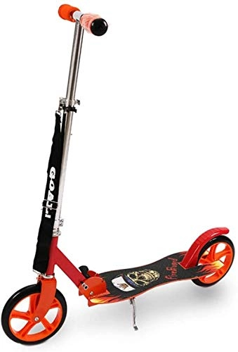 Scooter : XBSLJ Kick Scooter, Scooters For Kids Pedal Scooter Foldable Adjustable Portable Ultra-Lightweight Kick Scooter With Shoulder Strap For Teen Kids 8 Years Old And Up-Orange red
