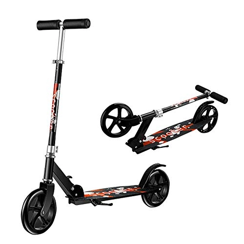 Scooter : YF-Mirror Folding Kick Scooter - Big Wheel Scooters for Ages 8 and Up with Adjustable Handlebar - The Ultimate Sport Scooter is Perfect for Bigger Children and Adults Weight Limit 100Kg