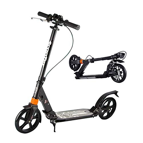 Scooter : YF-Mirror Kick Scooter for Teens and Adults – 2 Wheel Scooter with Foldable / Adjustable Handlebars, Rear Foot Brake, Kick Scooter for Ages 12+