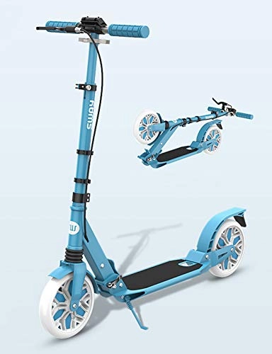 Scooter : YF-Mirror XXL Wheel Scooter - Pro City Scooter, Foldable Street Scooter, Height Adjustable Handle, 2 Big Wheels, Kick Scooter for Adults and Children, 220lbs Capacity