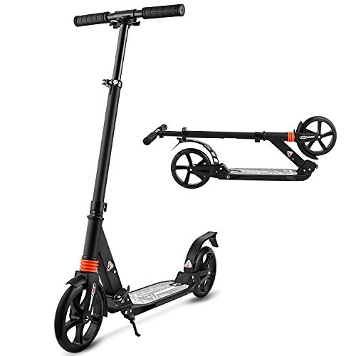 Scooter : YUEBO Adult Scooter Large Wheels Scooter Foldable Children Scooter Adult City-Roller Kick Scooter for Adults and Children