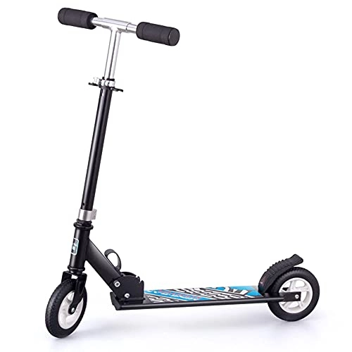 Scooter : YUNLILI Multi-purpose Adult and Youth Two-Wheeled Scooter PU Shock-Absorbing Wheel Height 3-Speed Adjustable Foldable Rear Fender Two-Wheeled Scooter Load-Bearing 80KG -B / B (Color : B)