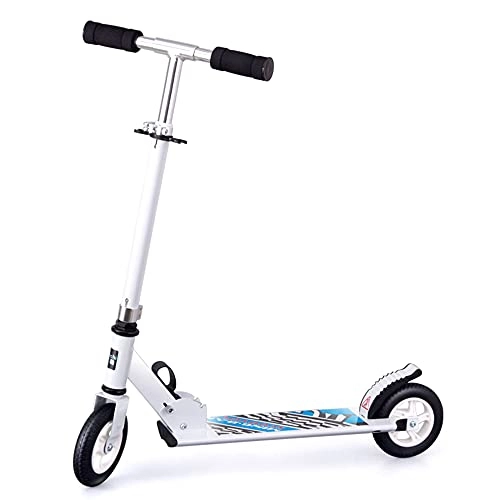 Scooter : YUNLILI Multi-purpose Suitable for Teenagers and Adults on Scooters 2 Wheels Height Adjustable Adults with Enlarged PU Shock-Absorbing Wheels Aluminum Alloy Frame Load-Bearing 80KG -B / B (Color : A)