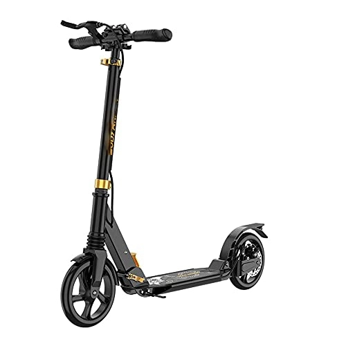 Scooter : YUNLILI Multi-purpose Two-Wheeled Scooter Suitable for Teenagers and Adults Over 12 Years Old PU Suspension Wheels Foldable Four-Speed Adjustable Double Brakes Maximum Weight 150 kg -B / B (Color : B)