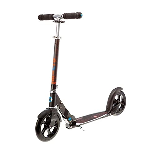 Scooter : ZHZHUANG Scooter Big Wheel 2 Wheel Foldable Scooter with Brake Bike-Style Grips Lightweight Alloy Deck for Youth and Adult Freestyle Kick Scooter, B