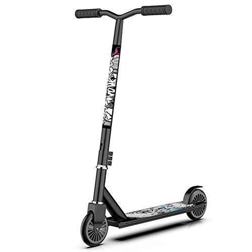 Scooter : ZXCVB Stunt Scooters Street Scooters, Entertainment Scooters, Kick Scooters, Stunt Scooters, Freestyle Scooters, Multi-Color Optional, can Be Used By Adults And Children, Durable, Black-Scooter
