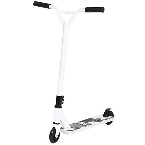 Scooter : ZXCVB Stunt Scooters Street Scooters, Freestyle Stunt Scooters, Suitable For Children And Adults Over 8 Years Old, Aluminum Alloy Material Is More Durable, More Colors Are Available, White-Scooter