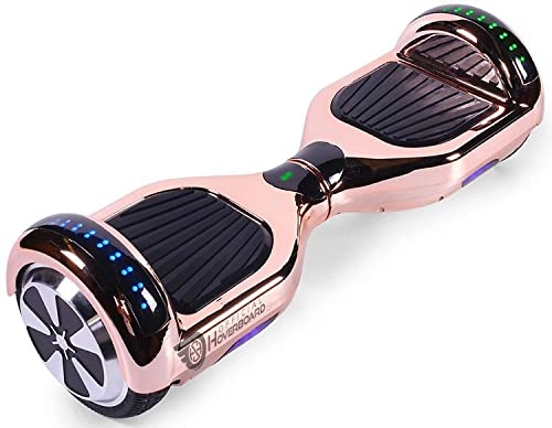 Self Balancing Segway : 2021 Hoverboards for kids 6.5 Inch Electric Scooter Board with Bluetooth Speaker - Amazing LED Lights for Kids, Teenagers and Adults (Rose Gold Chrome)