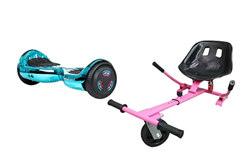 Self Balancing Segway : BLUE / TURQUOISE CHROME - ZIMX BLUETOOTH HOVERBOARD SEGWAY WITH LED WHEELS UL2272 CERTIFIED + HK5 PINK