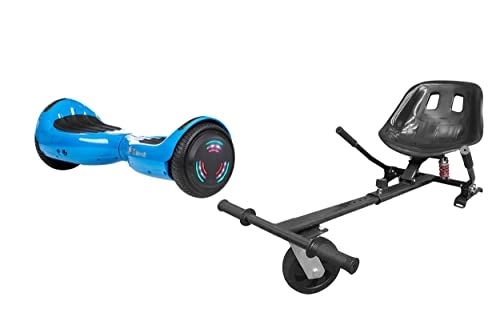 Self Balancing Segway : BLUE - ZIMX BLUETOOTH HOVERBOARD SEGWAY WITH LED WHEELS UL2272 CERTIFIED + HK5 BLACK