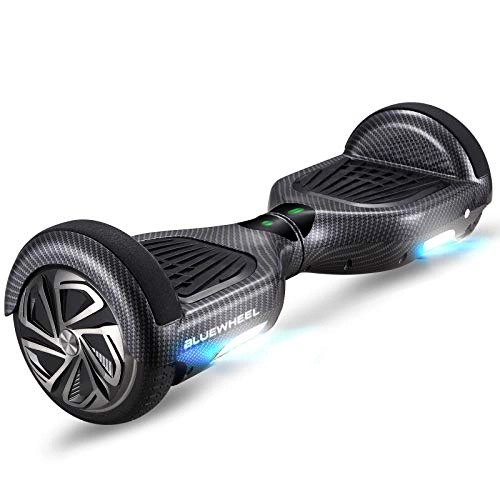 Self Balancing Segway : Bluewheel Hoverboard HX310s - Self Balancing Scooter 6.5" with UL2272 safety standard -Kids safety mode with App -Bluetooth speaker -700W engine - LED Colourful Light- Adult Segway (HX310s_Carbon)