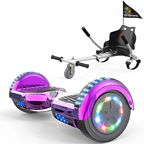 Self Balancing Segway : COLORWAY 6.5inch Hoverboard with Bluetooth Balance Electric Scooter Scooter E-skateboard with LED wheel (rose-kt)