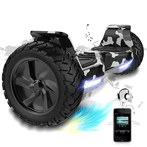 Self Balancing Segway : COLORWAY Self Balancing Scooter Hoverboard 8.5'' All Terrain - Electric Scooter Off-Road - Bluetooth Speaker & LED lights and Powerful Motor Gift for kids and adults