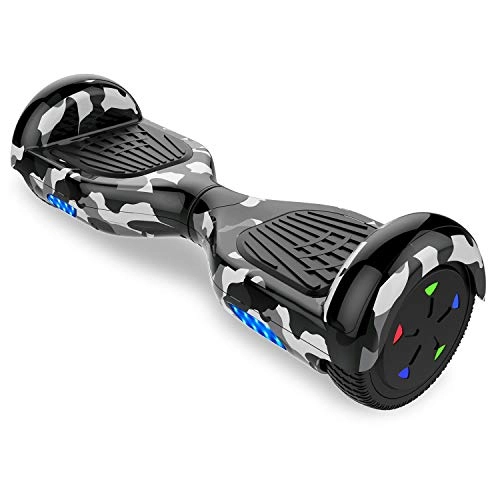 Self Balancing Segway : GEARSTONE 6.5 Inch Overboard Self Balancing Electric Scooter with LED 2 * 350W Powerful Motor Intelligent Segway for Children and Adults