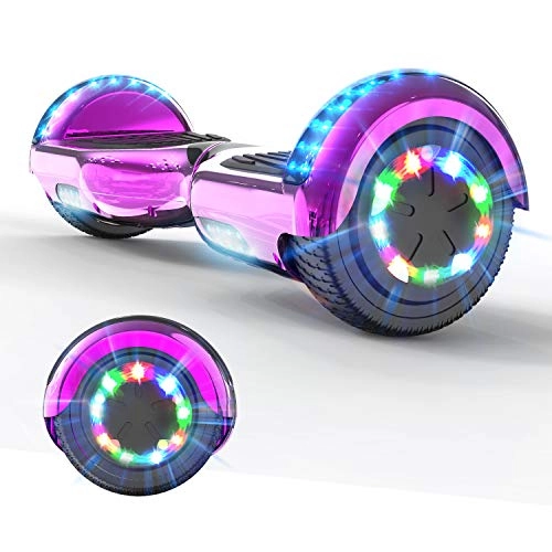 Self Balancing Segway : GeekMe Self Balancing Electric Scooter, Electric Hover Scooter Board, Balance Board 6.5 inch with Bluetooth Speaker, LED Lights, Gift for Kid, Teenager and Adult