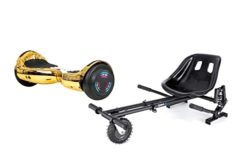 Self Balancing Segway : GOLD CHROME - ZIMX HB4 BLUETOOTH HOVERBOARD SEGWAY WITH LED WHEELS UL2272 CERTIFIED + HK8 BLACK