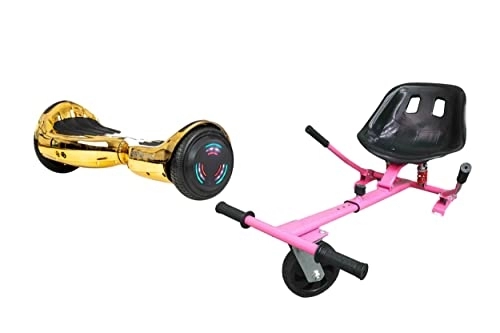 Self Balancing Segway : GOLD CHROME - ZIMX HK4 BLUETOOTH HOVERBOARD SEGWAY WITH LED WHEELS UL2272 CERTIFIED + HK5 PINK