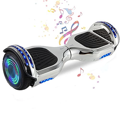 Self Balancing Segway : HappyBoard 6.5 Inch Self Balancing Electric Scooter Segway with Bluetooth Speaker, LED Light and Storage Bag for Kids and Adult (S-Grey)