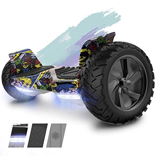Self Balancing Segway : HITWAY All Terrain SUV Hoverboard Electric Scooter Self-Balance E-Skateboard Bluetooth Speaker and APP, 350W * 2 Motor LED for Teenagers and Adults