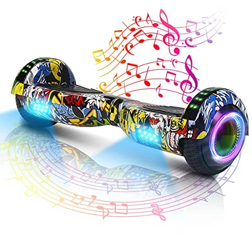 Self Balancing Segway : Hoverboard-Hoverboard for Kids, 6.5-Inch Two-Wheel Self-Balancing Hoverboard, With Bluetooth and LED Flashing Lights, Suitable for Children Aged 6-12 (hip hop)