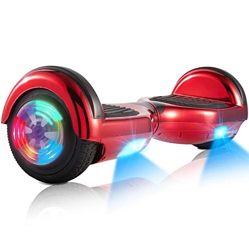 Self Balancing Segway : Hoverboard—Hoverboard for Kids, 6.5" Two Wheel Self Balancing Hoverboards with Bluetooth and Lights for Adults, UL 2272 Certified Hover Board for Kids Ages 6-12 (Red)