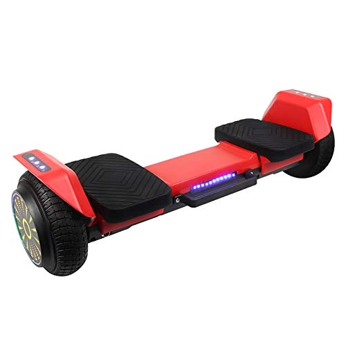 Self Balancing Segway : Hoverboard Self Balancing electric Scooter Adult and children smart balance somatosensory thinking twist Scooter with bluetooth music and light, Red