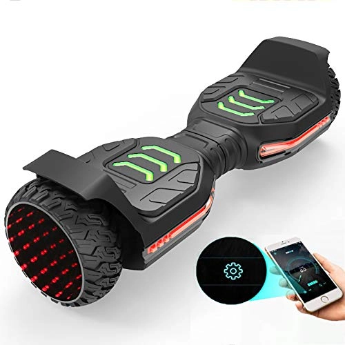 Self Balancing Segway : Hoverboard Self Balancing electric Scooter Electric balance two-wheeled somatosensory scooter with music and lights, Black